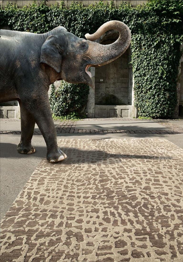 Elefantenhaut zum Drüberlaufen - Dickhäutig filigran präsentiert sich Teppich Papka in der Farbgebung Erde/Beige