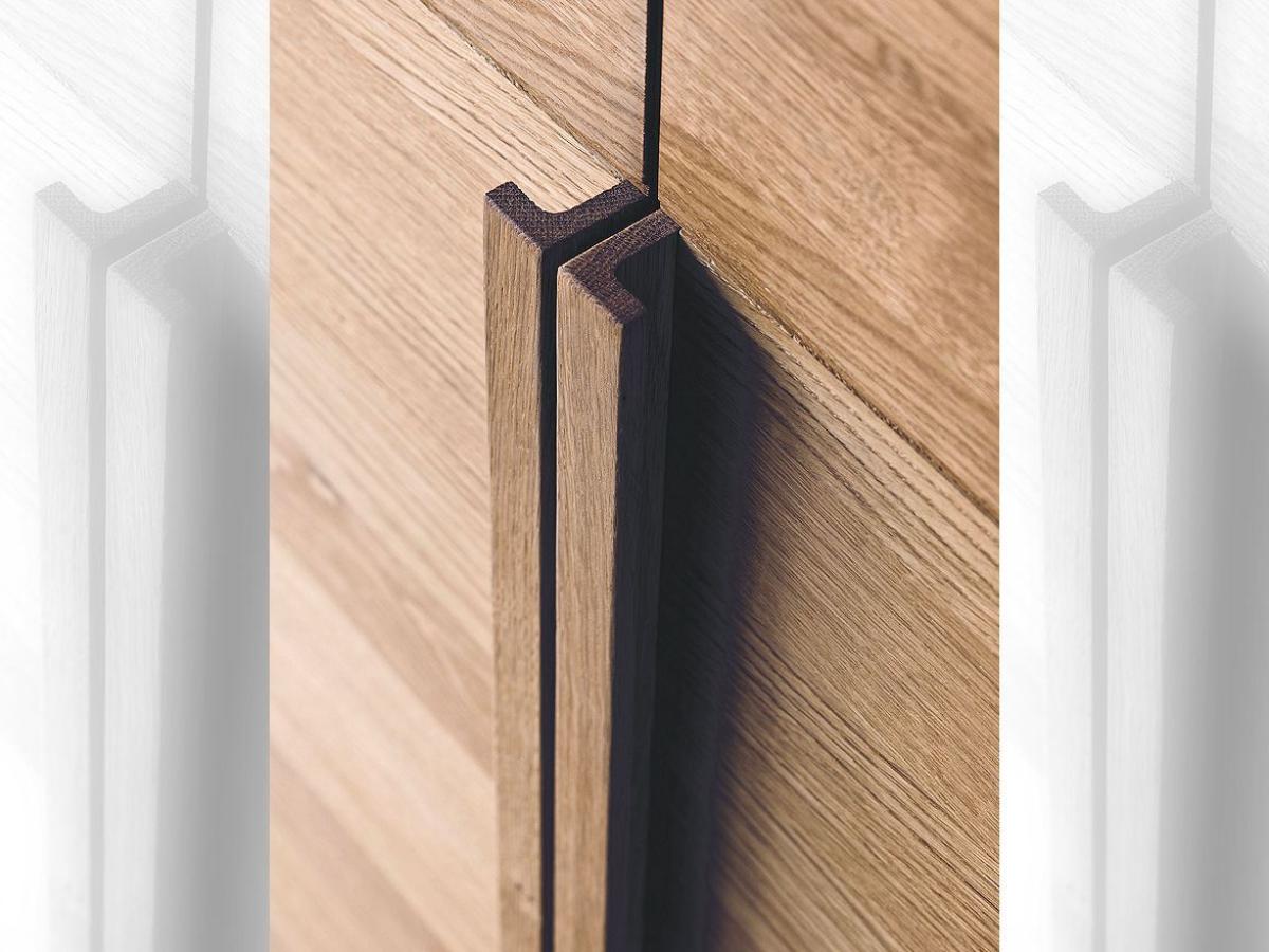 lunetto bedroom wardrobe with handle made of solid wood  Wooden wardrobe  design, Door handle design, Wardrobe door handles